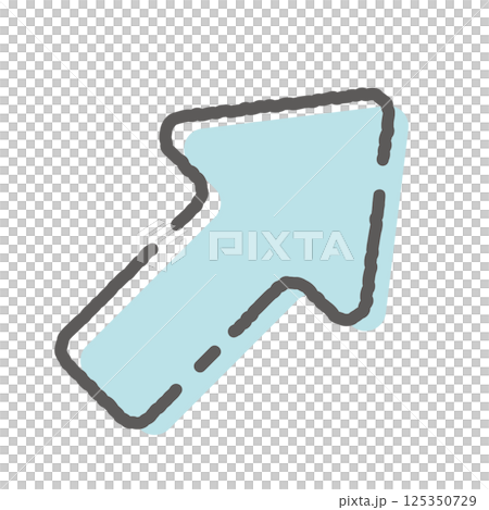 Loose arrow icon rising Loose arrow icon rising 125350729