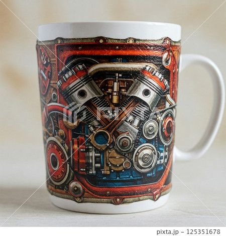 マグカップデザイン（エンジン） 125351678