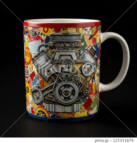 マグカップデザイン（エンジン） 125351679