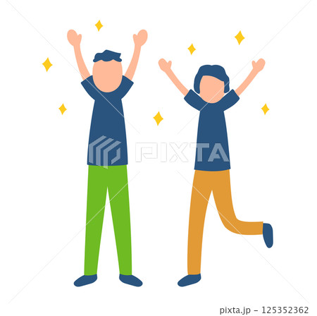 喜ぶ介護職員のイラスト 125352362
