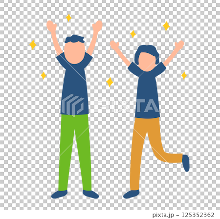 喜ぶ介護職員のイラスト 125352362