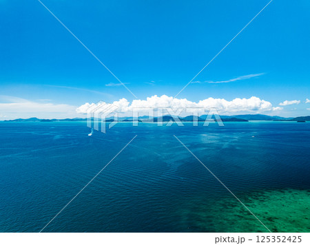 Beautiful landscape summer sea beach nature background,Amazing waves texture background, Aerial view wide angle sea background Beautiful landscape summer sea beach nature background,Amazing waves texture background, Aerial view wide angle sea background 125352425