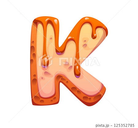 Dessert font, sweet candy type of confectionery with caramel syrup, vector cartoon typeface. Dessert font and English alphabet type of bakery sweet pastry, letter K toffee fudge candy with caramel Dessert font, sweet candy type of confectionery with caramel syrup, vector cartoon typeface. Dessert font and English alphabet type of bakery sweet pastry, letter K toffee fudge candy with caramel 125352785