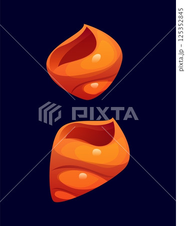 Sea Seashell cartoon font punctuation semicolon. Ocean mussel English typeset symbol, coral reef conch vector type sign. Underwater mollusk shell English alphabet typeface or kids ABC font mark Sea Seashell cartoon font punctuation semicolon. Ocean mussel English typeset symbol, coral reef conch vector type sign. Underwater mollusk shell English alphabet typeface or kids ABC font mark 125352845
