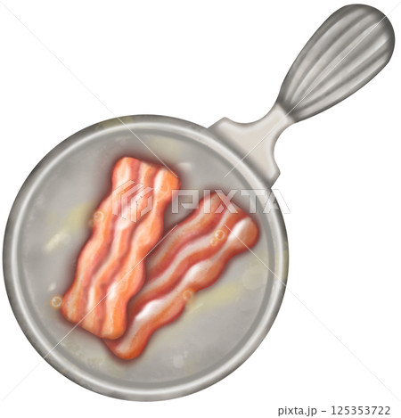 Bacon colorful hand drawn design elements cute. Bacon colorful hand drawn design elements cute. 125353722