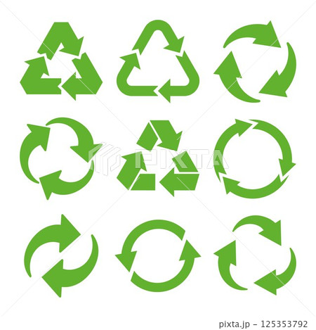 Recycle and Ecology Icons. Reuse and Refuse Concept. Recycling Package Marks. Vector Illustration Recycle and Ecology Icons. Reuse and Refuse Concept. Recycling Package Marks. Vector Illustration 125353792