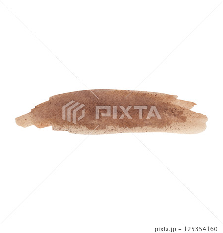 Abstract sand brown texture. Hand drawn watercolor illustration of surface patch isolated on the white background. Horizontal backdrop for design landscape, rural or farm scene. Abstract sand brown texture. Hand drawn watercolor illustration of surface patch isolated on the white background. Horizontal backdrop for design landscape, rural or farm scene. 125354160