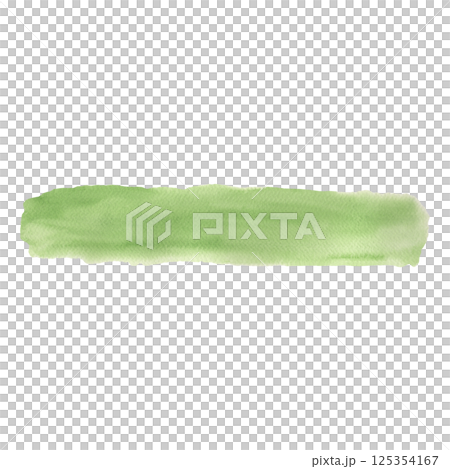 Pastel green watercolor stain isolated on white background. Hand drawn illustration of blot for your design, logo, emblem, banner, text. Delicate airy pastel spot for background. Template for decor. 125354167