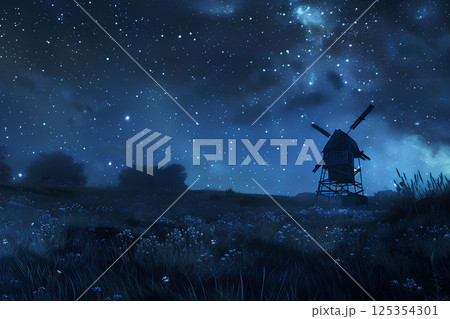 朽ちた機械と草原の淋しい風景 125354301