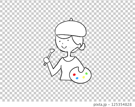 絵を描く人 125354828