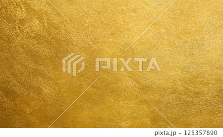 金色の和紙テクスチャ背景-日本風高級シームレス素材 125357890