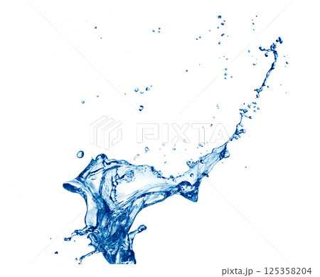 Water splash on white 125358204