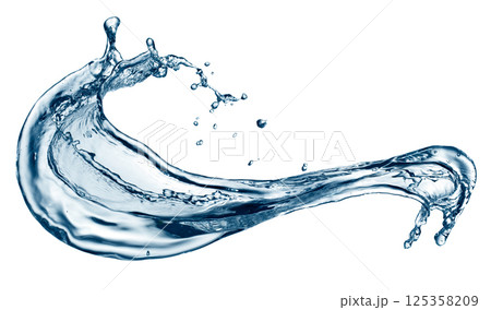 Water splash on white Water splash on white 125358209
