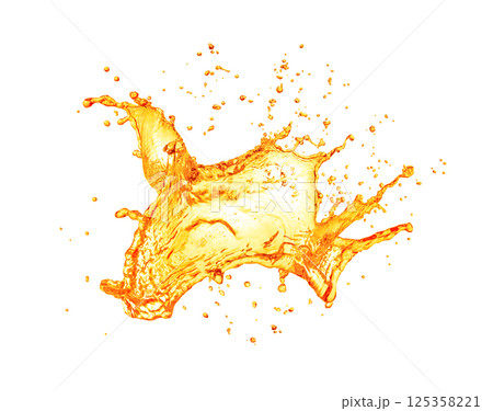 orange splash on white background 125358221