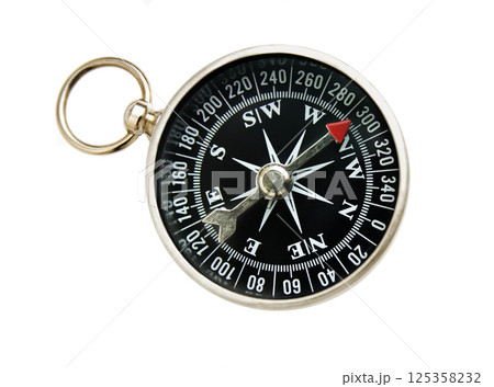 Vintage compass on white background Vintage compass on white background 125358232