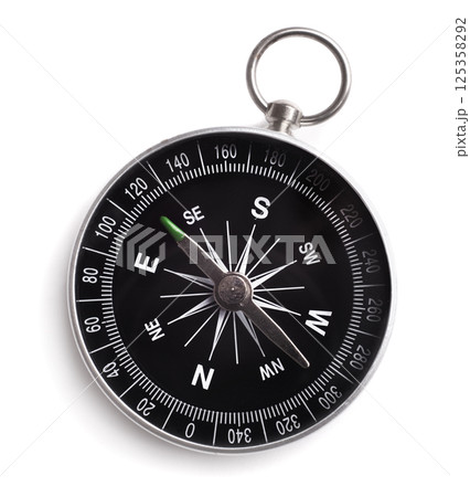 Vintage compass on white background 125358292