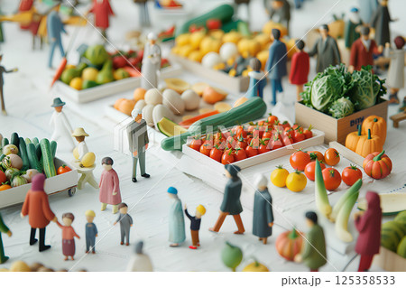 広場や公園でのマルシェやイベントの風景(木工細工) 広場や公園でのマルシェやイベントの風景(木工細工) 125358533