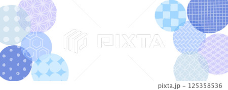 いろいろな和柄背景イラスト 125358536