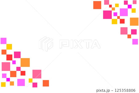 フレーム 幾何学模様 四角形 白背景 フレーム 幾何学模様 四角形 白背景 125358806
