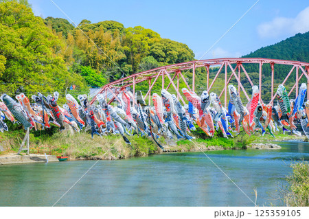 春の川上峡　鯉のぼり　佐賀県佐賀市 125359105