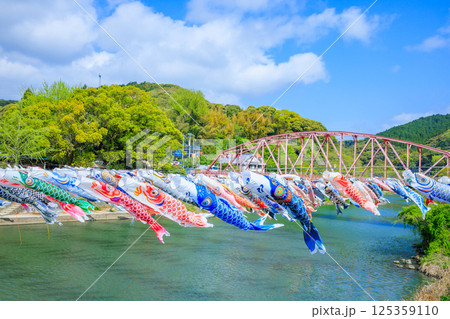春の川上峡　鯉のぼり　佐賀県佐賀市 125359110