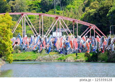 春の川上峡　鯉のぼり　佐賀県佐賀市 125359128