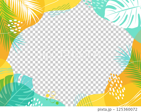 Summer tropical frame_vector illustration Summer tropical frame_vector illustration 125360072