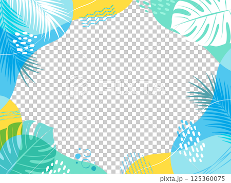 夏季熱帶框架_向量插圖 125360075