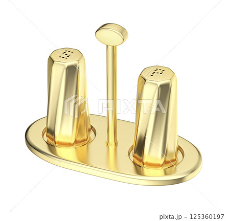 Golden salt and pepper shakers 125360197