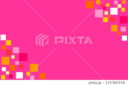 フレーム　幾何学模様　四角形　鮮やか 125360338