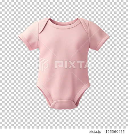 baby onesie in soft cotton texture, pastel colors, isolated on a white background 125360455