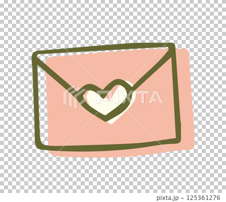 Love letter hand drawn icon illustration 125361276