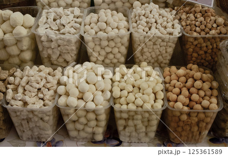 national Kazakh desserts made on the basis of wheat and cottage cheese 125361589