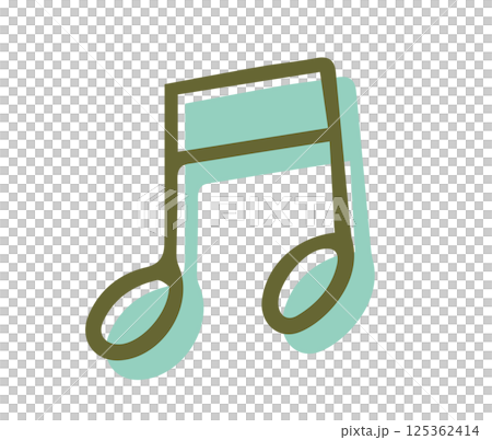 Hand drawn icon illustration of musical notes Hand drawn icon illustration of musical notes 125362414