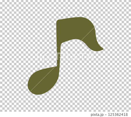 音符の手描きアイコンイラスト 音符の手描きアイコンイラスト 125362418