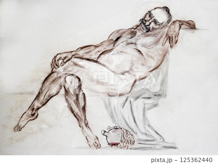 pencil drawing illustration, portrait, sketch 125362440