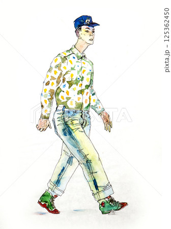 pencil drawing illustration, portrait, sketch 125362450