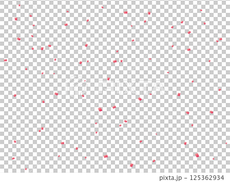 サーモンピンクの紙吹雪 125362934