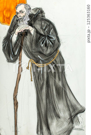 oil painting, portrait, handmade drawing 125363160