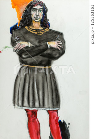 oil painting, portrait, handmade drawing 125363161