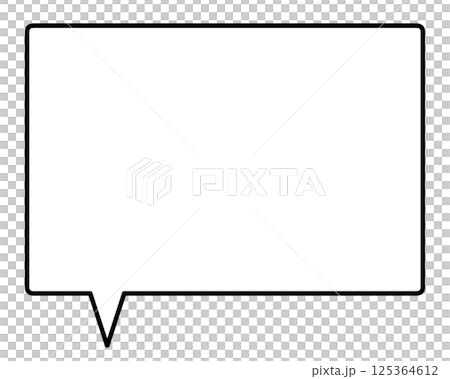 A simple, horizontally elongated, rectangular speech bubble with an opening at the bottom left. A simple, horizontally elongated, rectangular speech bubble with an opening at the bottom left. 125364612