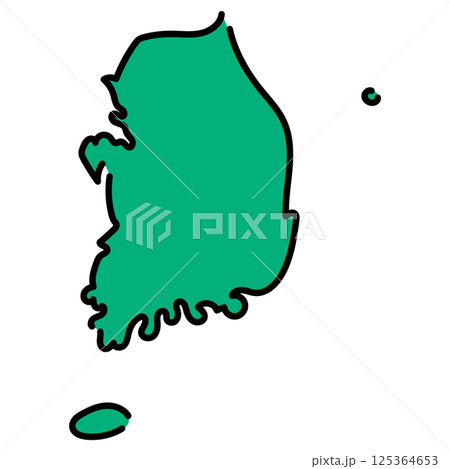 手書き_大韓民国_ベクター素材 手書き_大韓民国_ベクター素材 125364653