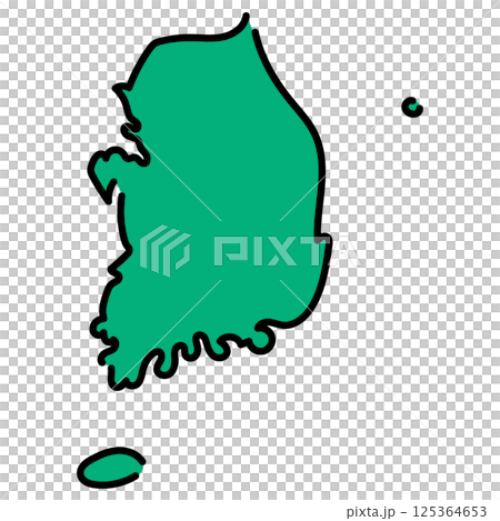 手書き_大韓民国_ベクター素材 手書き_大韓民国_ベクター素材 125364653