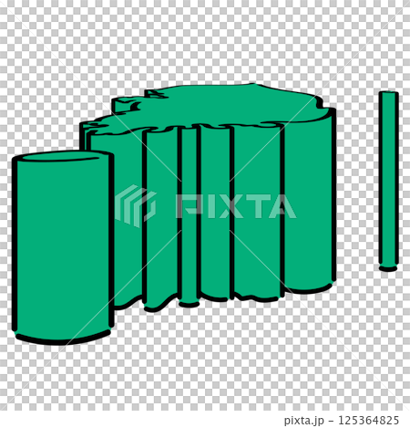 Handwritten_Republic of Korea_vector material_isometric illustration Handwritten_Republic of Korea_vector material_isometric illustration 125364825