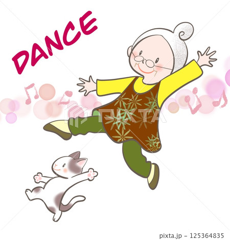 ダンスをするシニア2 ダンスをするシニア2 125364835