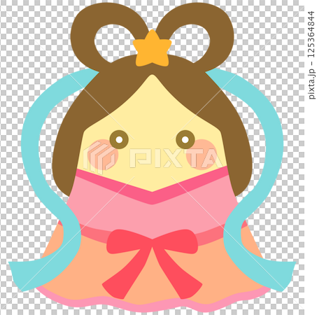 Cute Orihime illustration Tanabata material Vector 125364844