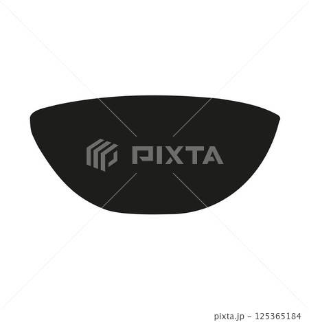 Vector hand drawn bowl plate silhouette 125365184