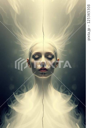 光に照らされる妖精 125365308