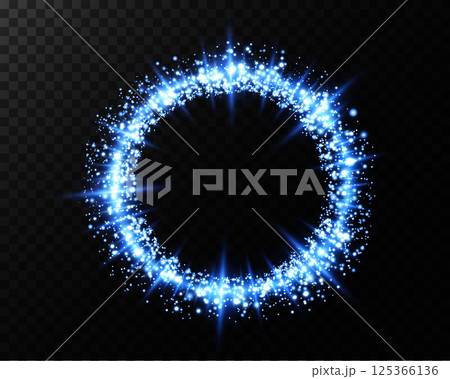 A dazzling Sparkling Blue Circle adorned with a Brilliant Glow and enchanting Sparkles radiates beauty A dazzling Sparkling Blue Circle adorned with a Brilliant Glow and enchanting Sparkles radiates beauty 125366136