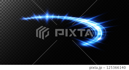 Experience a vibrant Dynamic Blue Light Effect featuring mesmerizing Sparkles and Glows that enhance visual appeal 125366140